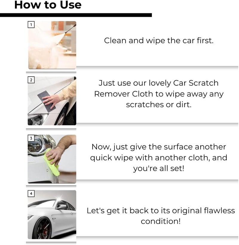 GDGZJJD 6 Pack Nano Sparkle Cloth, Ultimate Car Scratch Remover & Adhesive Remover with Latest Nanosparkle Nanotechnology, Nano Cleaning Cloth for Vehicles Car Paint Scratches Repair - Image 4